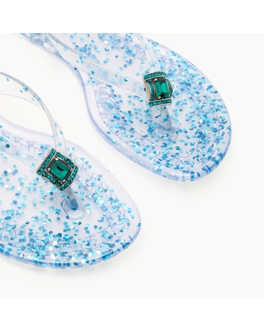 Casadei Blue Jelly Flat