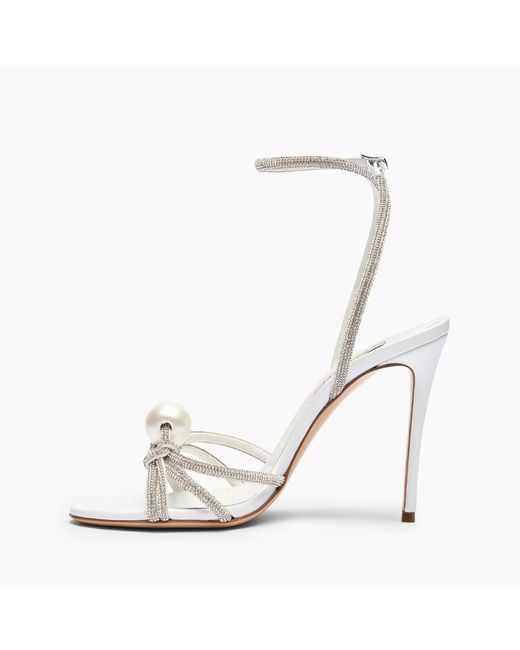 Casadei White Julia Labuan Sandals