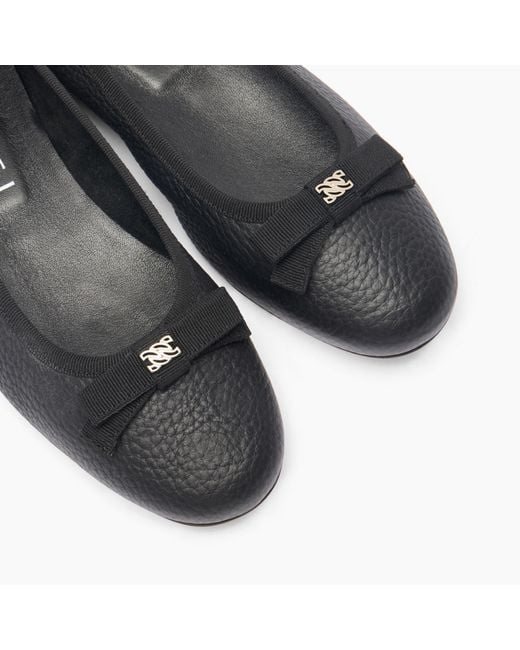 Casadei Black Leather Ballet Flats