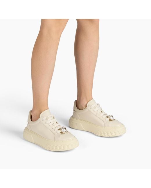 Casadei Natural Off Road Sneaker With Pearl