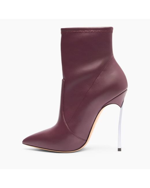 Casadei Purple Blade Ankle Boot