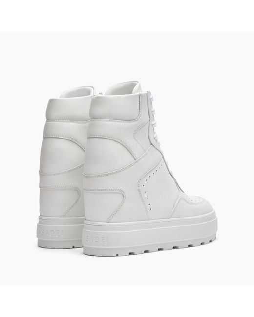 Casadei Gray High Top Leather Sneakers