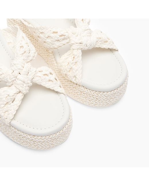 Casadei White New Zeppa Damier