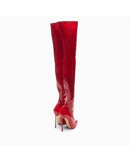Casadei Red Ultravox Over The Knee