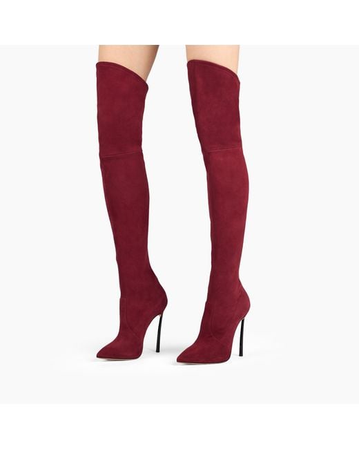 Casadei Red Blade Over The Knee