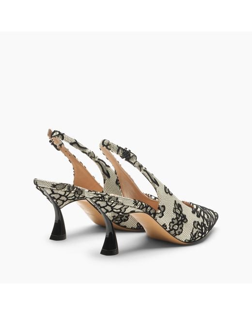 Casadei Metallic Kitten Blade Pandora Slingback