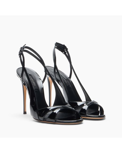 Casadei Black Julia Samurai Double Belts Sandal