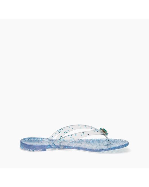 Casadei Blue Jelly Thong Sandal