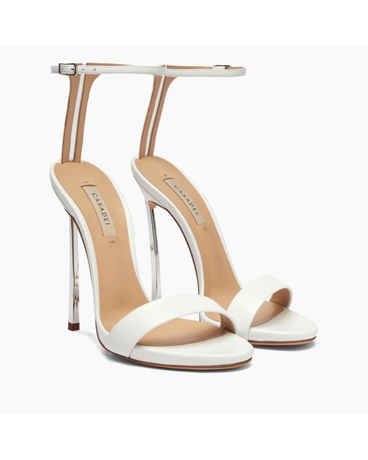 Casadei White Blade Marta Leather