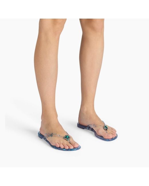 Casadei Blue Jelly Flat