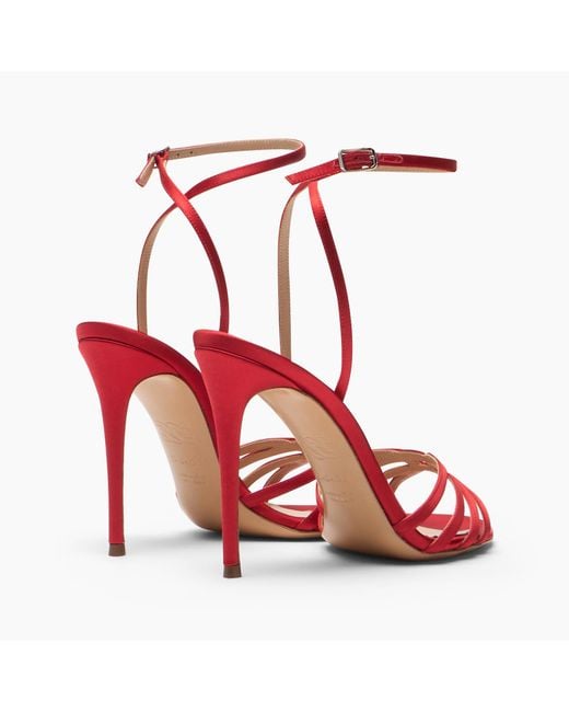 Casadei Red Julia Satin Sandal