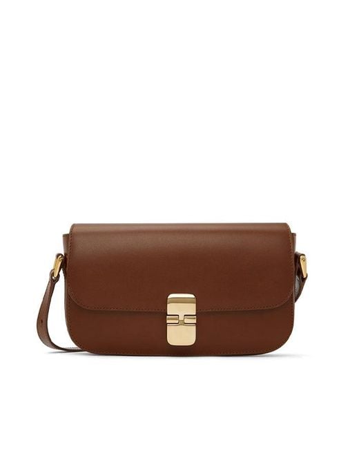 A.P.C. Leather Sac Grace Baguette Pxbmw-f61615 in Brown | Lyst