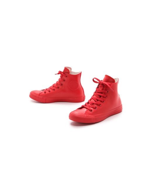 Converse Rubber Coated Chuck Taylor All Star Sneakers Red Lyst