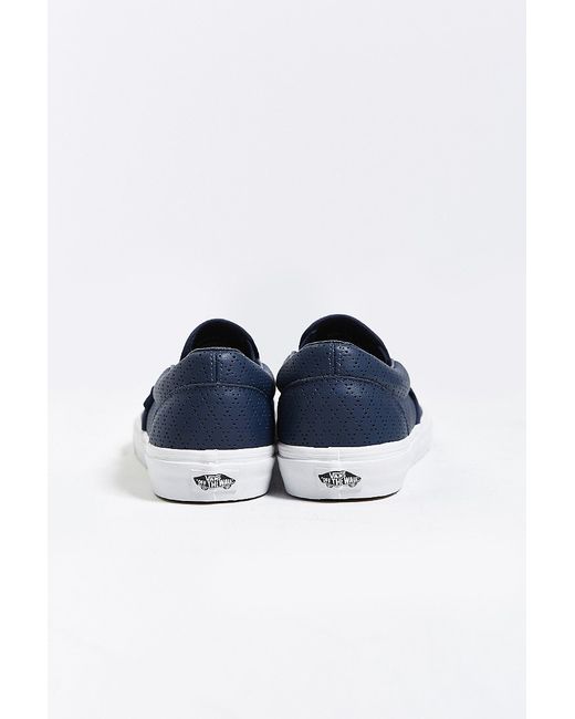 Vans Classic Leather Slip On Sneaker in Blue for Men Lyst