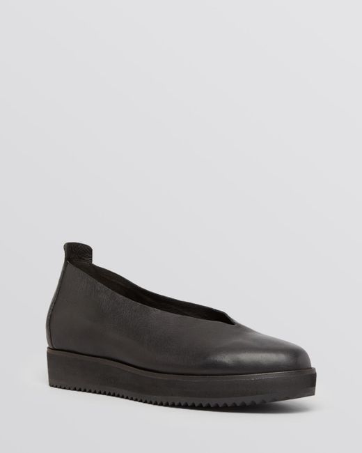 black platform flats