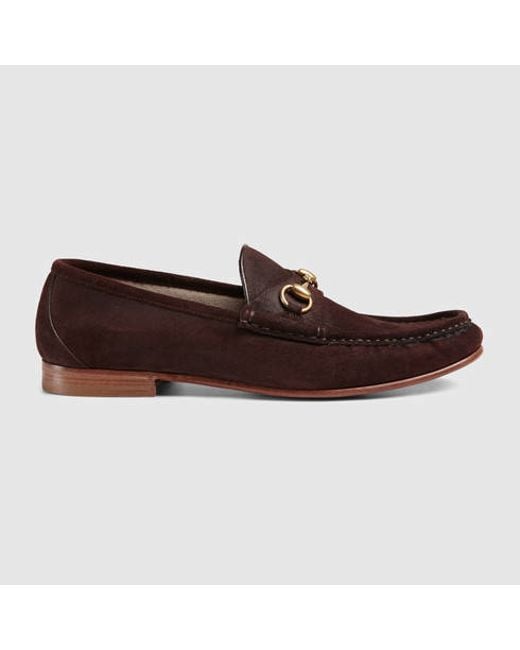 gucci loafers brown suede