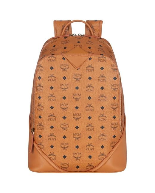 MCM Brown Medium Duke Visetos Backpack