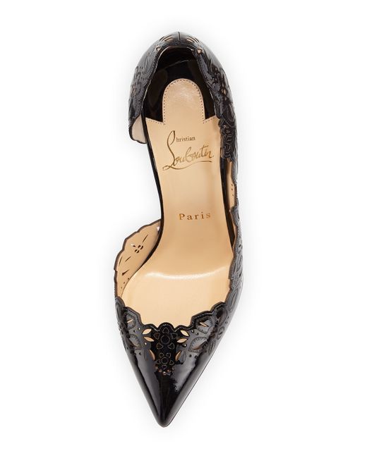 Christian louboutin Beloved Laser-Cut Patent Red Sole Pump in ... Christian louboutin Beloved Laser-Cut Patent Red Sole Pump in ...