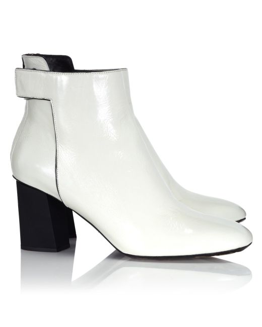 Proenza schouler White Patent Leather Brill Boots in White | Lyst