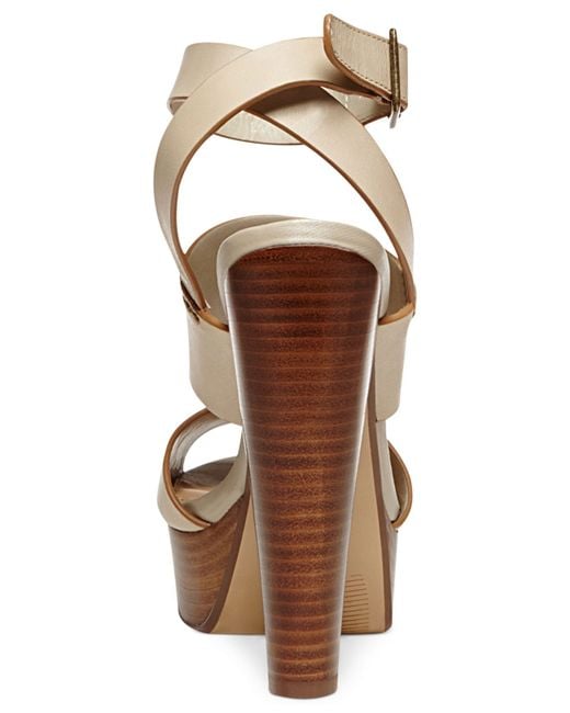 Steve Madden Brown Women'S Dezzzy Platform Dress Sandals