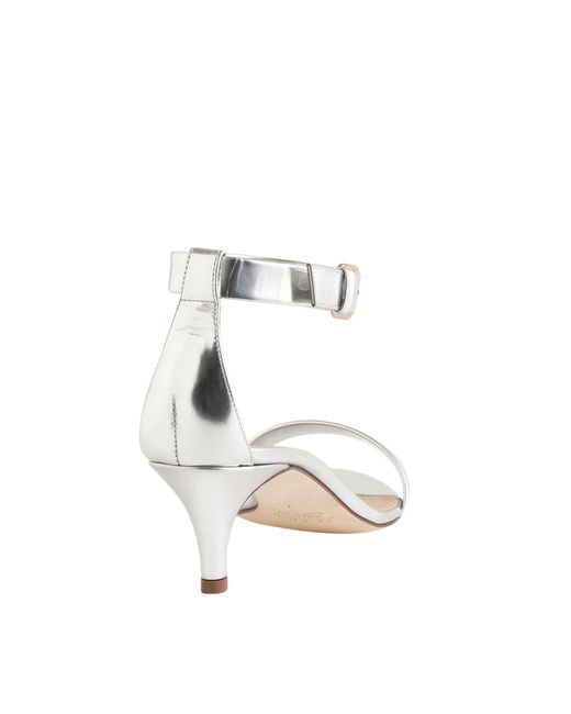 J.crew Mirror Metallic Kitten-heel Sandals in Silver (metallic silver