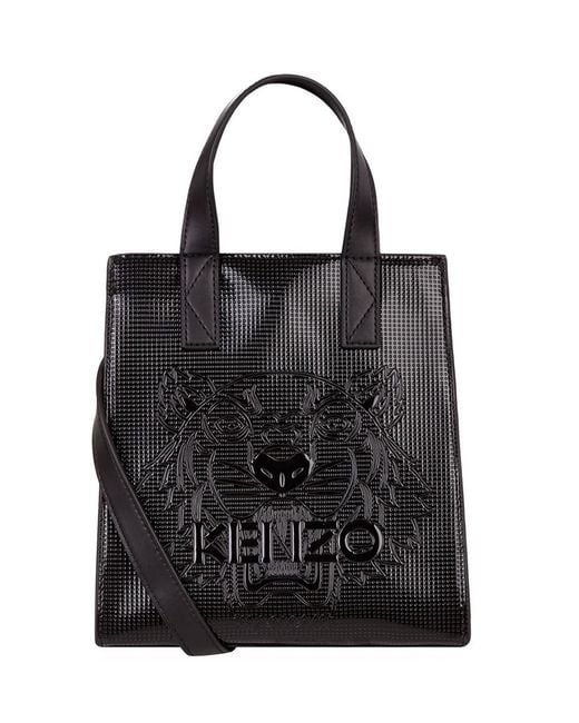 KENZO Black Mini Tiger Tote Bag