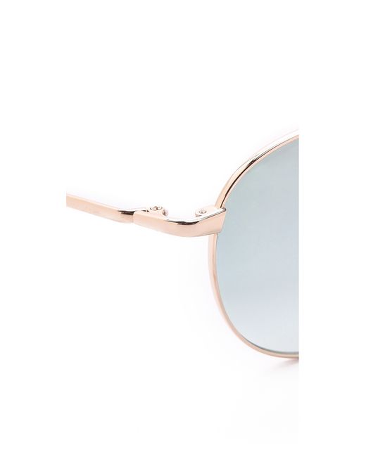 Oliver Peoples Pink Benedict Mirrored Sunglasses - Gold/Steel Mirror