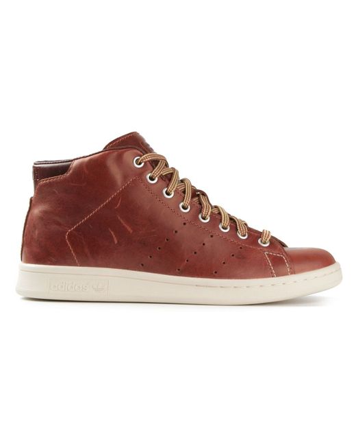 adidas Stan Smith Mid Trainers in Brown for Men | Lyst