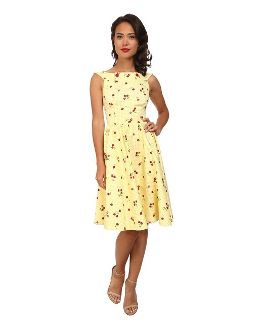 Stop Staring! Yellow Cherry Lemon Swing Dress