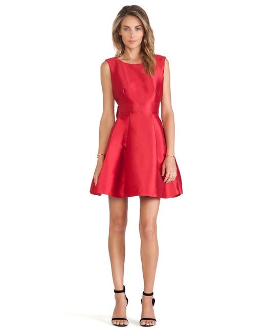 Kate Spade Backless Bow Mini Dress in Red