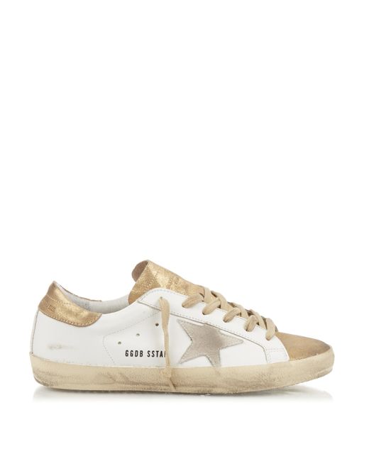 golden goose sneakers white and gold