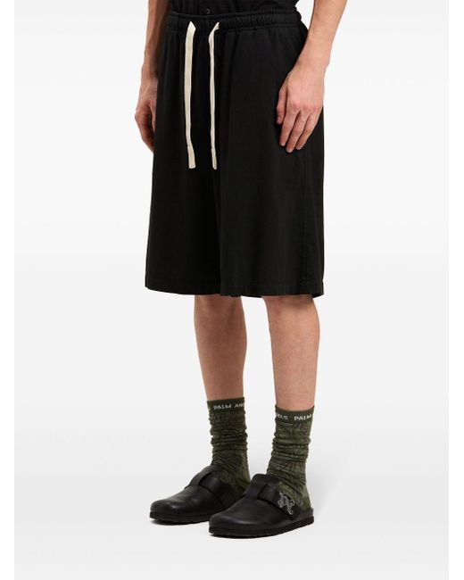 Shorts Palm Tree di Palm Angels in Black da Uomo