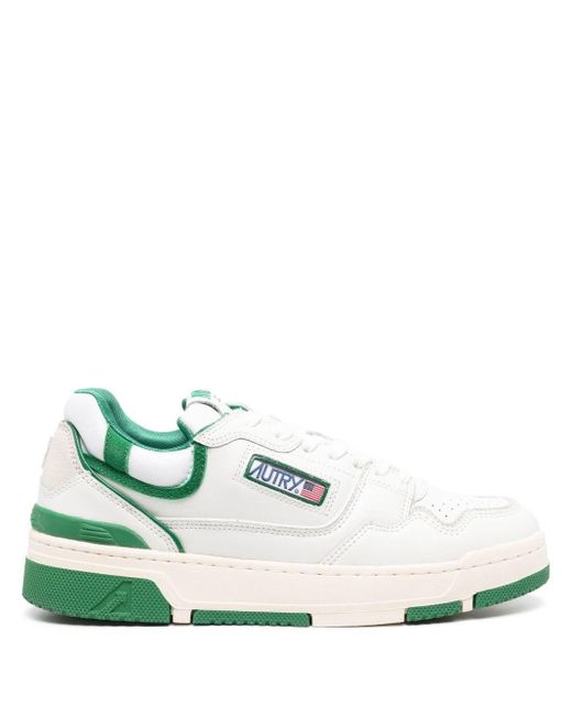 Sneakers CLC In Pelle Bianca e Verde di Autry in White da Uomo