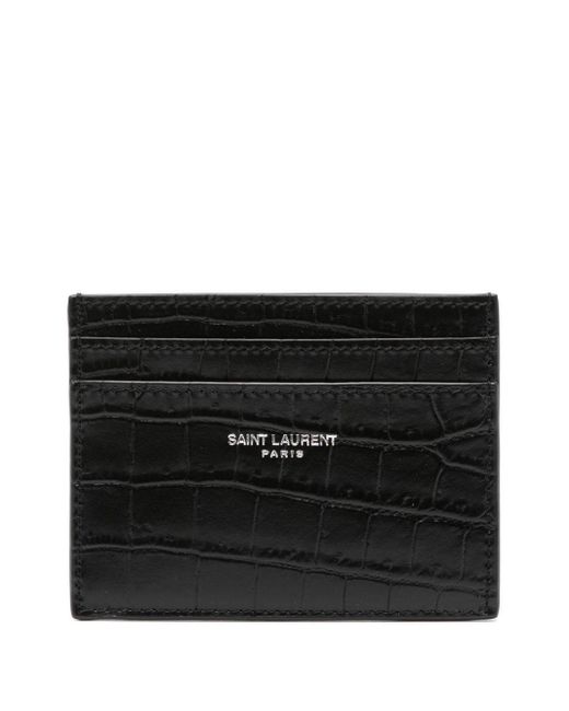 Porta Carte Di Credito di Saint Laurent in Black da Uomo