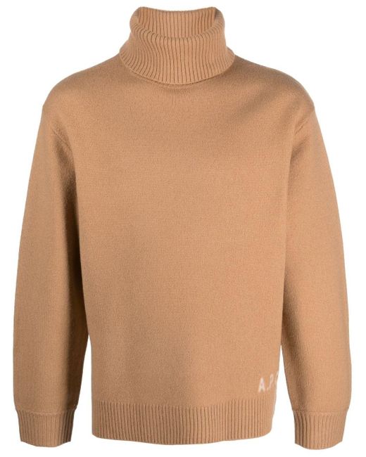 Maglione misto lana beige di A.P.C. in Brown da Uomo