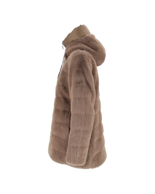 Giacca Con Cappuccio E Cerniera di DUNO in Brown