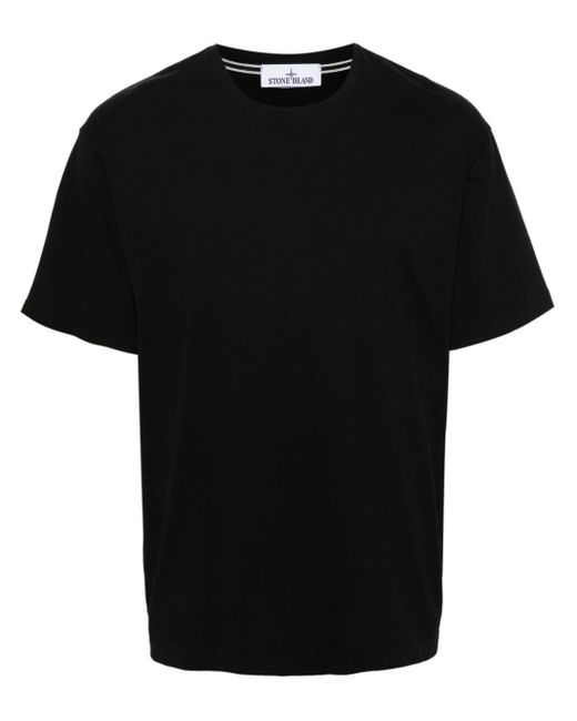 T-shirt con stampa di Stone Island in Black da Uomo