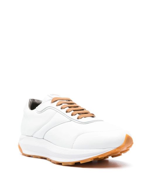 Sneakers con applicazione di Corneliani in White da Uomo