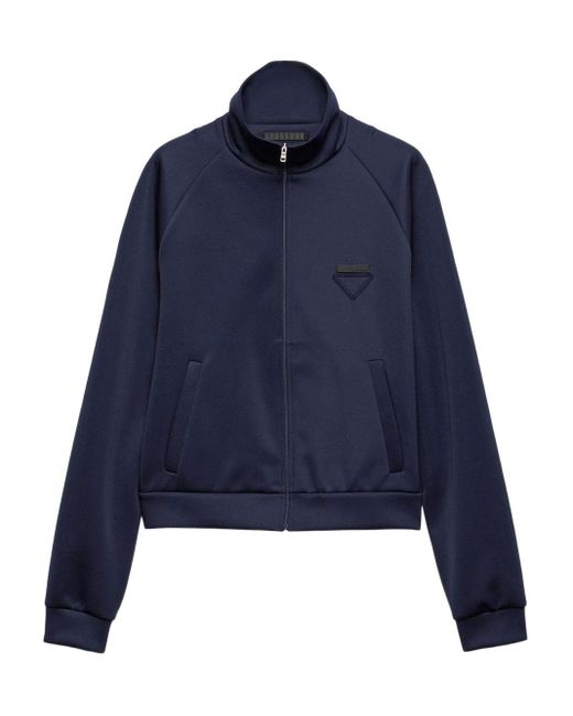 Felpa-Giacca Con Zip di Prada in Blue da Uomo