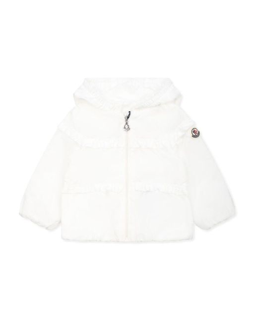 Giacca Con Applicazione di Moncler in White
