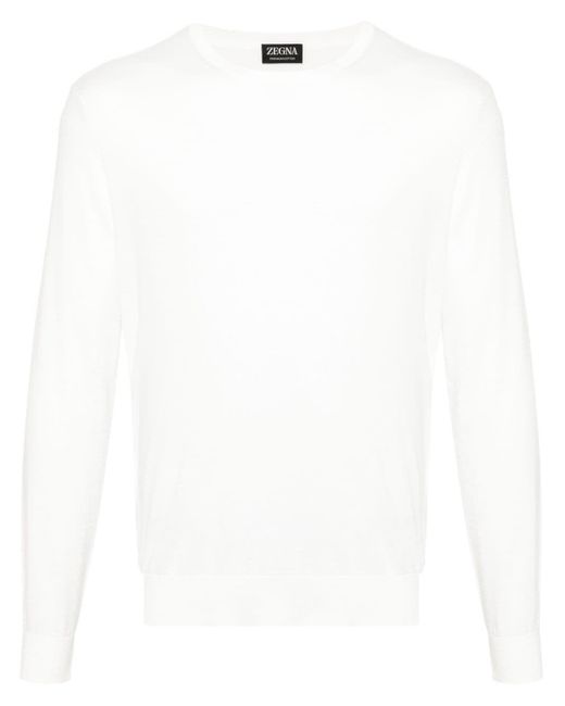 Maglione girocollo di Zegna in White da Uomo