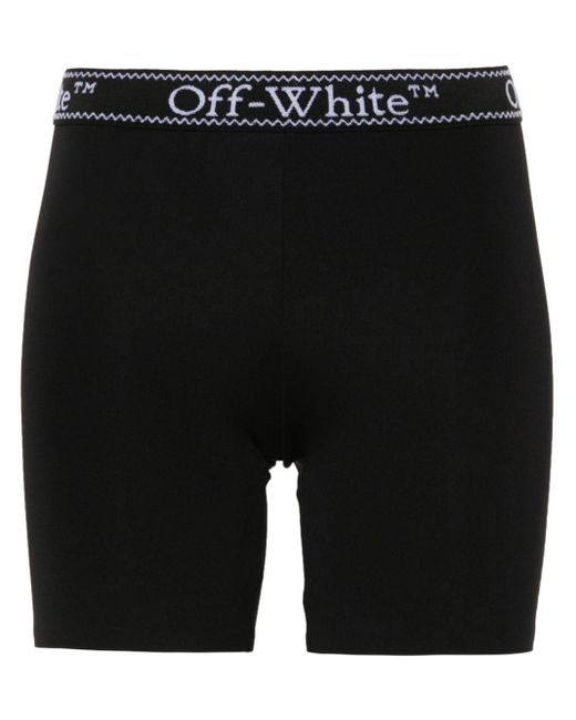 Off-white shorts con banda logo di Off-White c/o Virgil Abloh in Black