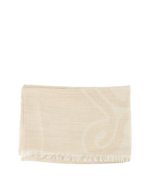 Sciarpa Con Logo di Max Mara in Natural