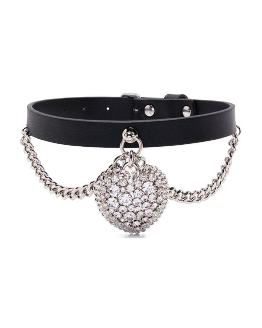 Collana Con Pendente A Cuore di Alessandra Rich in Black