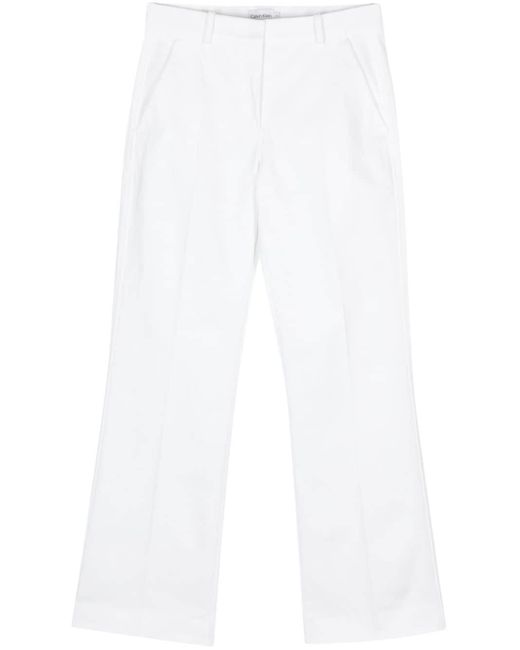 Pantaloni dritti di Calvin Klein in White