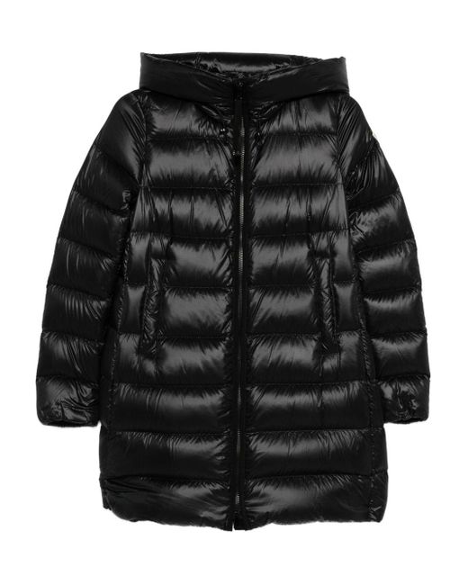 Cappotto Trapuntato Con Cappuccio di Moncler in Black