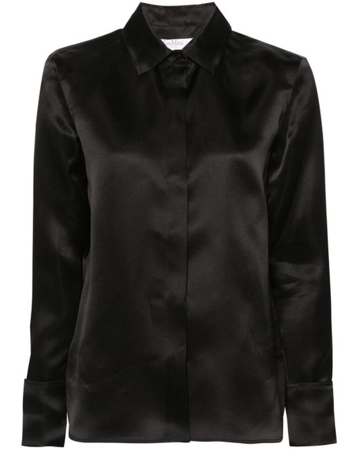 Runway camicia in organza di seta di Max Mara in Black