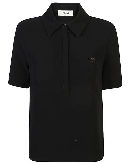 Polo Maglia di Fendi in Nero Lyst