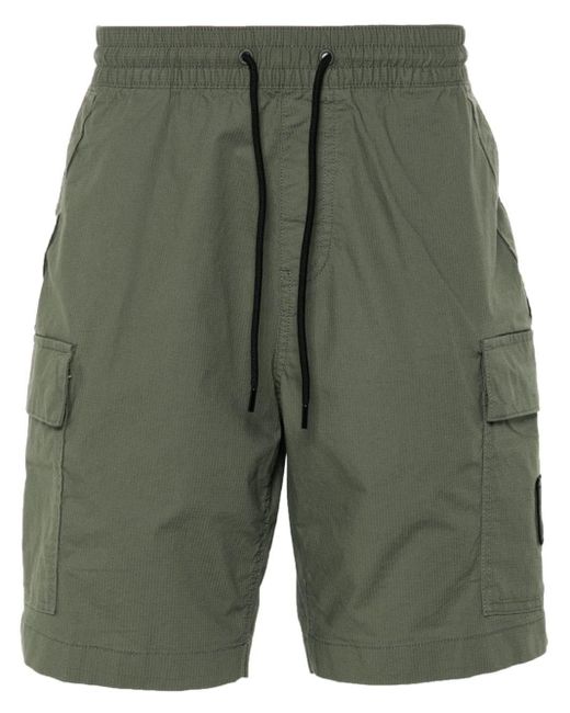 Calvin klein pantaloncini cargo con logo applicato di Calvin Klein in Green da Uomo