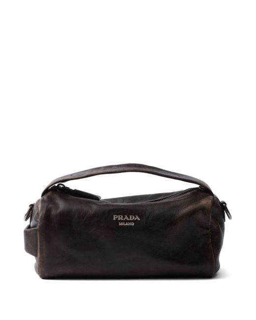 Borsa A Spalla Con Nappa di Prada in Black da Uomo